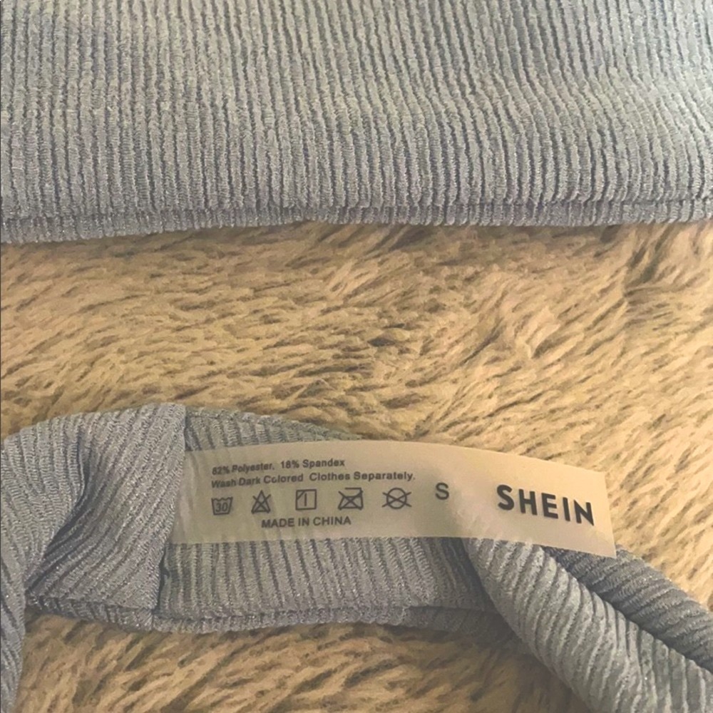 Shein 2-pc Swimsuit blue bikini set size Small - Picture 3 of 6